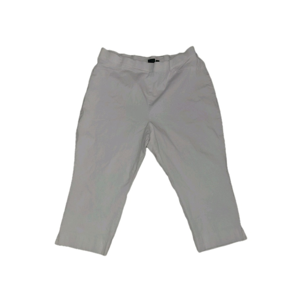 Worthington Plus Size3X Cropped Pants Elastic Waist‎ Comfort Summer Beach Casual